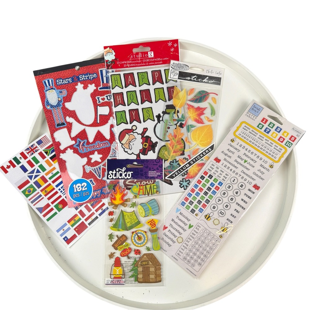 Studio G Sticko Scrapbook Sticker Bundle OS Multicolor NWT Seasonal Holiday